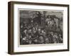 Besieging the Pit Door, the Commissariat under Difficulties-Sydney Prior Hall-Framed Giclee Print