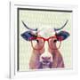 Bespectacled Bovine I-Victoria Borges-Framed Premium Giclee Print