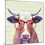 Bespectacled Bovine I-Victoria Borges-Mounted Premium Giclee Print