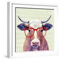 Bespectacled Bovine I-Victoria Borges-Framed Art Print