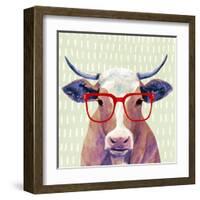 Bespectacled Bovine I-Victoria Borges-Framed Art Print