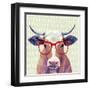 Bespectacled Bovine I-Victoria Borges-Framed Art Print