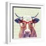 Bespectacled Bovine I-Victoria Borges-Framed Art Print