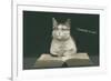 Bespectacled Cat, Thinking it Out-null-Framed Premium Giclee Print