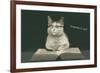 Bespectacled Cat, Thinking it Out-null-Framed Premium Giclee Print