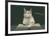 Bespectacled Cat, Thinking it Out-null-Framed Premium Giclee Print