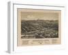 Bessemer, Michigan - Panoramic Map-Lantern Press-Framed Art Print