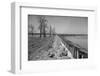 Bessie Levee on the Mississippi River augmented with sand bags during the flood by Tiptonville, TN-Walker Evans-Framed Photographic Print