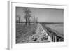 Bessie Levee on the Mississippi River augmented with sand bags during the flood by Tiptonville, TN-Walker Evans-Framed Photographic Print