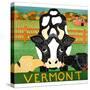 Bessie Vermont Black Autumn-Stephen Huneck-Stretched Canvas