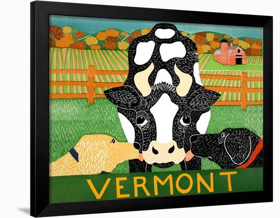 Bessie Vermont-Black-Autumn-Stephen Huneck-Framed Giclee Print