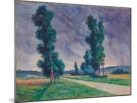 Bessy-sur-Cure, the road. 1907-Maximilien Luce-Mounted Giclee Print