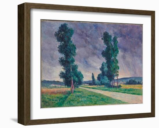 Bessy-sur-Cure, the road. 1907-Maximilien Luce-Framed Giclee Print