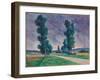 Bessy-sur-Cure, the road. 1907-Maximilien Luce-Framed Giclee Print