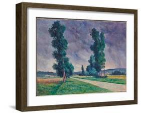 Bessy-sur-Cure, the road. 1907-Maximilien Luce-Framed Giclee Print