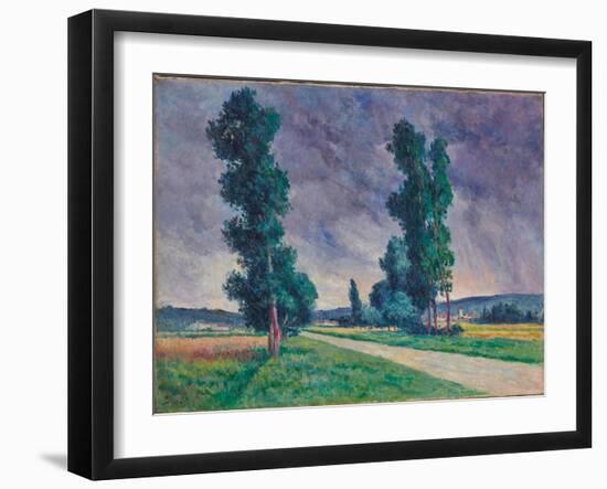 Bessy-sur-Cure, the road. 1907-Maximilien Luce-Framed Giclee Print