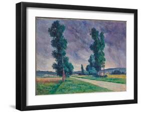 Bessy-sur-Cure, the road. 1907-Maximilien Luce-Framed Giclee Print