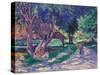 Bessy, Yonne, the Shaded Path-Maximilien Luce-Stretched Canvas