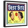 Best Bite Apple Label - Manson, WA-Lantern Press-Framed Art Print