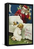Best Christmas Wishes-Ellen H. Clapsaddle-Framed Stretched Canvas