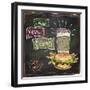 Best Fast Food Chalkboard Design with Hamburger, French Fries and Coffee-Selenka-Framed Art Print