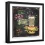 Best Fast Food Chalkboard Design with Hamburger, French Fries and Coffee-Selenka-Framed Art Print