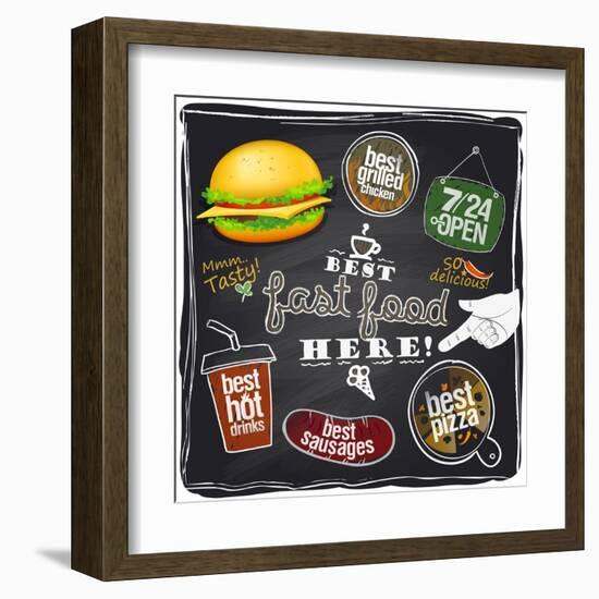 Best Fast Food Here-Selenka-Framed Art Print