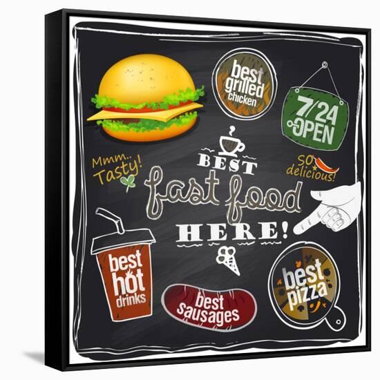 Best Fast Food Here-Selenka-Framed Stretched Canvas