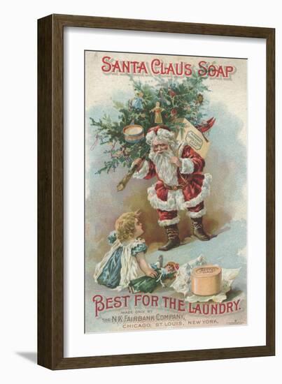 Best for the Laundry', Advertisement for Fairbank's Santa Claus Soap, C.1880-American School-Framed Giclee Print