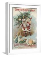 Best for the Laundry', Advertisement for Fairbank's Santa Claus Soap, C.1880-American School-Framed Giclee Print