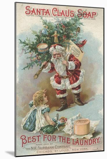 Best for the Laundry', Advertisement for Fairbank's Santa Claus Soap, C.1880-American School-Mounted Giclee Print