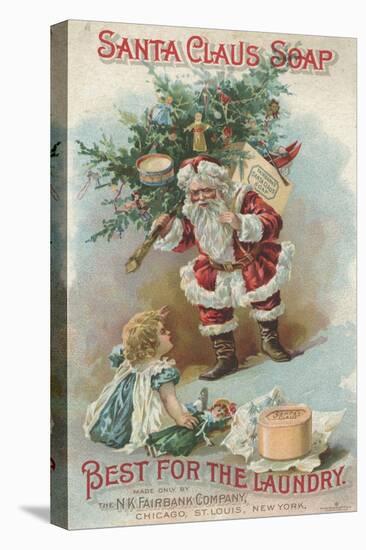 Best for the Laundry', Advertisement for Fairbank's Santa Claus Soap, C.1880-American School-Stretched Canvas