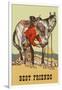 Best Friends, Cowboy Checking Horse Hoof-null-Framed Premium Giclee Print