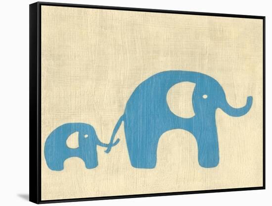 Best Friends - Elephants-Chariklia Zarris-Framed Stretched Canvas