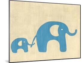 Best Friends - Elephants-Chariklia Zarris-Mounted Art Print