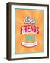 Best Friends Forever Typographic Design-MiloArt-Framed Art Print