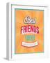 Best Friends Forever Typographic Design-MiloArt-Framed Art Print