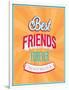 Best Friends Forever Typographic Design-MiloArt-Framed Art Print