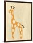 Best Friends - Giraffe-Chariklia Zarris-Framed Art Print