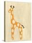 Best Friends - Giraffe-Chariklia Zarris-Stretched Canvas