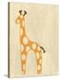 Best Friends - Giraffe-Chariklia Zarris-Stretched Canvas