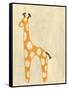 Best Friends - Giraffe-Chariklia Zarris-Framed Stretched Canvas