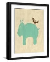 Best Friends - Hippo-Chariklia Zarris-Framed Art Print