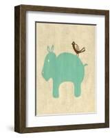 Best Friends - Hippo-Chariklia Zarris-Framed Art Print