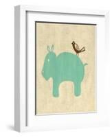 Best Friends - Hippo-Chariklia Zarris-Framed Art Print