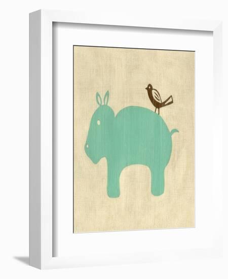 Best Friends - Hippo-Chariklia Zarris-Framed Art Print