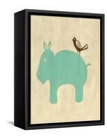 Best Friends - Hippo-Chariklia Zarris-Framed Stretched Canvas