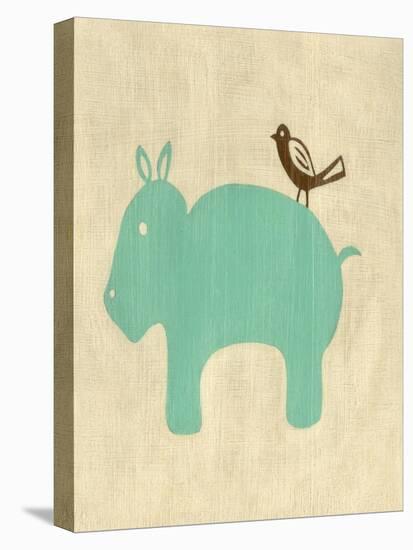 Best Friends - Hippo-Chariklia Zarris-Stretched Canvas