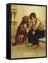 Best Friends-John George Brown-Framed Stretched Canvas