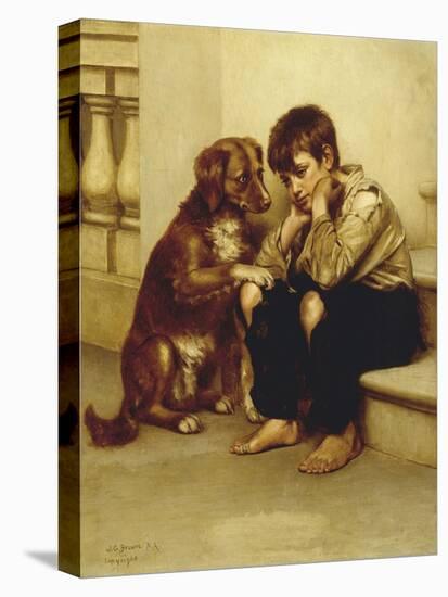 Best Friends-John George Brown-Stretched Canvas